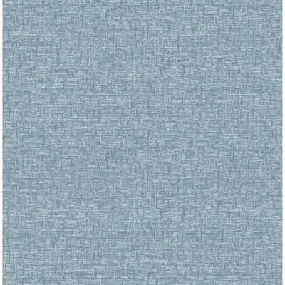 A-Street Prints Minerva Denim Texture Geometric Wallpaper