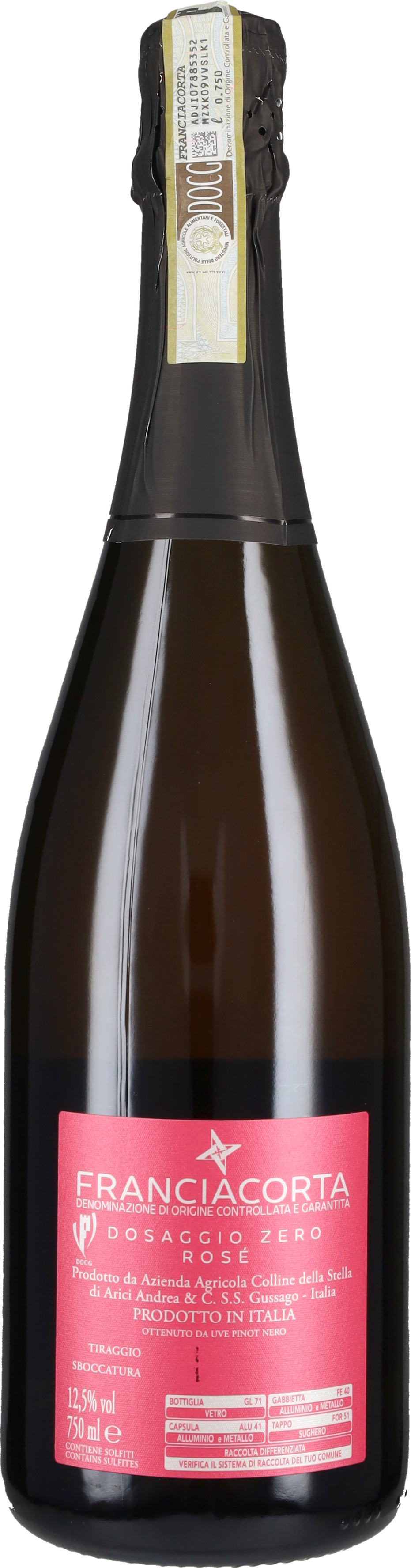 Franciacorta Rosé Dosaggio Zero Colline della Stella - Arici