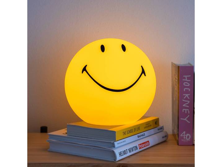Mr Maria Tischlampe Smiley, dimmbar, gelb / orange, für Kinderzimmer, Kunststoff