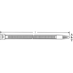 KAB 130-2,5 - Kabelbinder, standard, 130 mm, natur, 100er-Pack