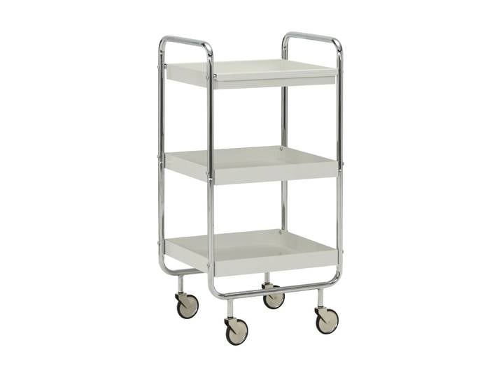 House Doctor Servierwagen mit abnehmbaren Tablett Off-white-crome