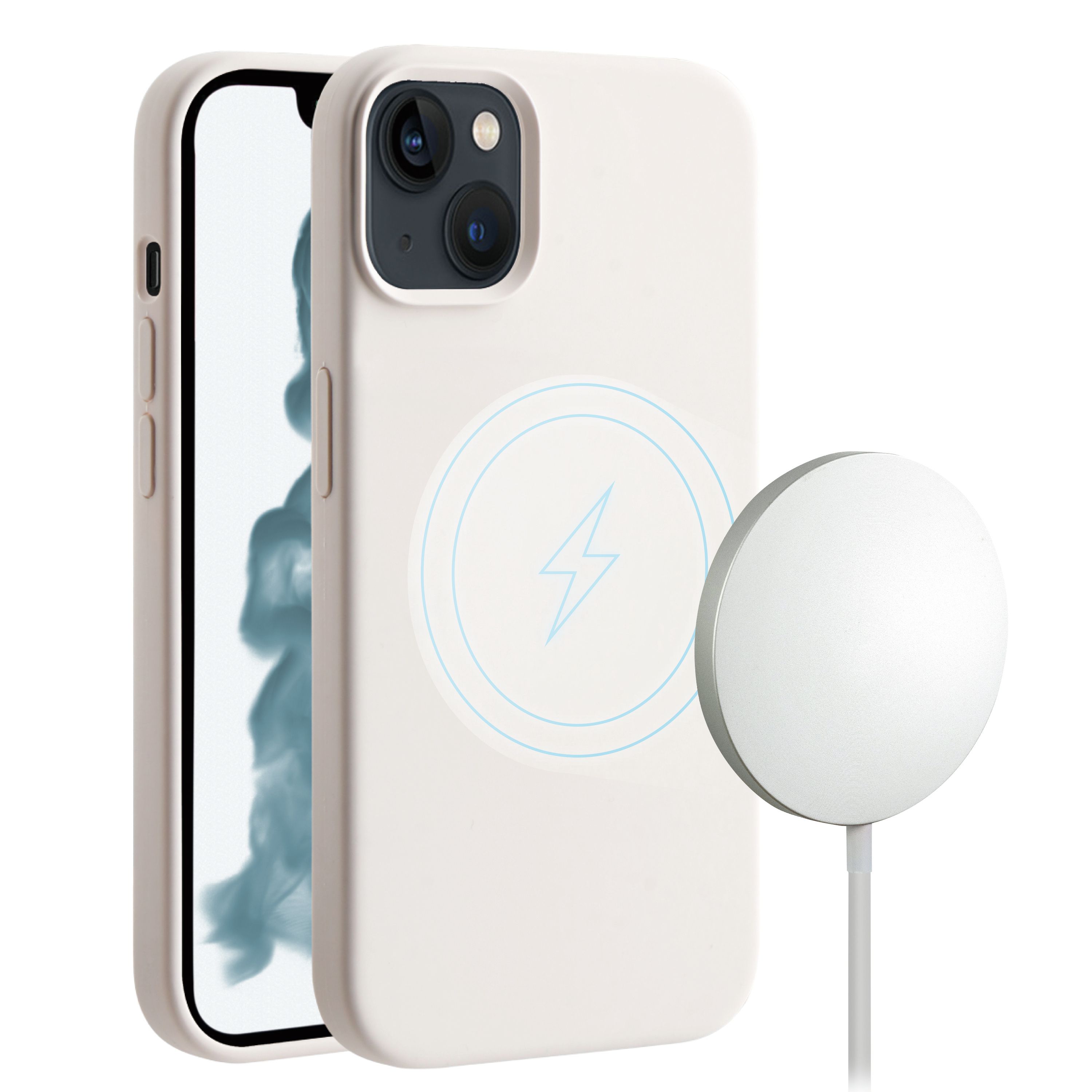 Vivanco Cover für Apple iPhone 14 Mag Hype (Beige) 63446