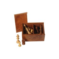 Engelhart Schachfiguren Palisander schwarz-natur - Königshöhe 76 mm 257739