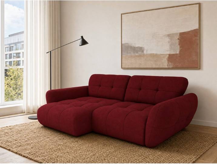 foamnova Ecksofa Vannes, mit Recamiere, B 272 cm, sehr komfortabel, Recamiere links oder rechts, auch als Dauerschläfer nutzbar
