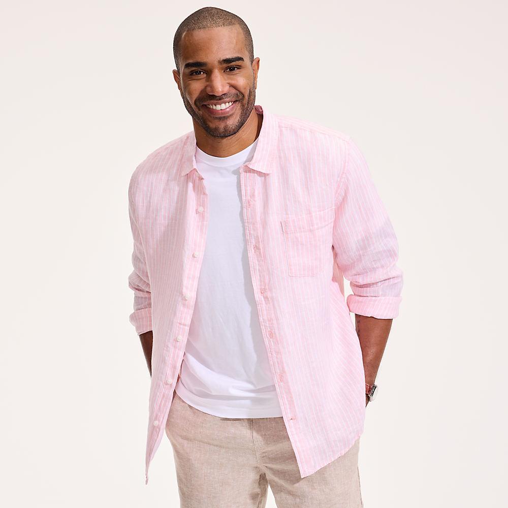 Premium Reinleinen-Hemd für Herren, Lang-Größe, Herren, size: tall, Pink, Leinen, by Lands' End