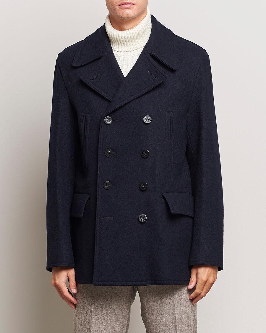 Gloverall Churchill Reefer Peacoat Navy men XXL Blå