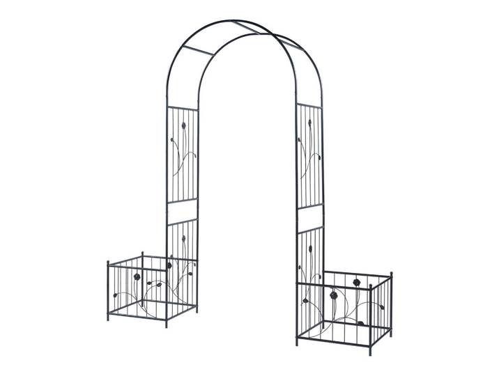 casa.pro Rosenbogen Barisciano, Schwarz, Metall, 202x220x50 cm, Dekoration, Gartendeko