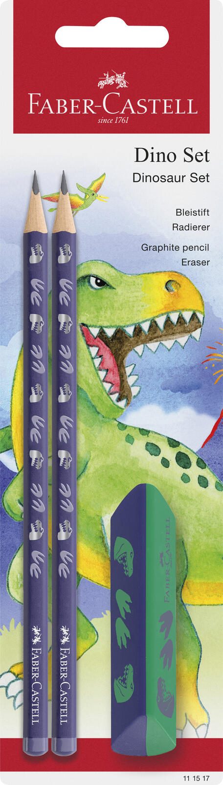 FABER-CASTELL Bleistift-Set Dino 111517