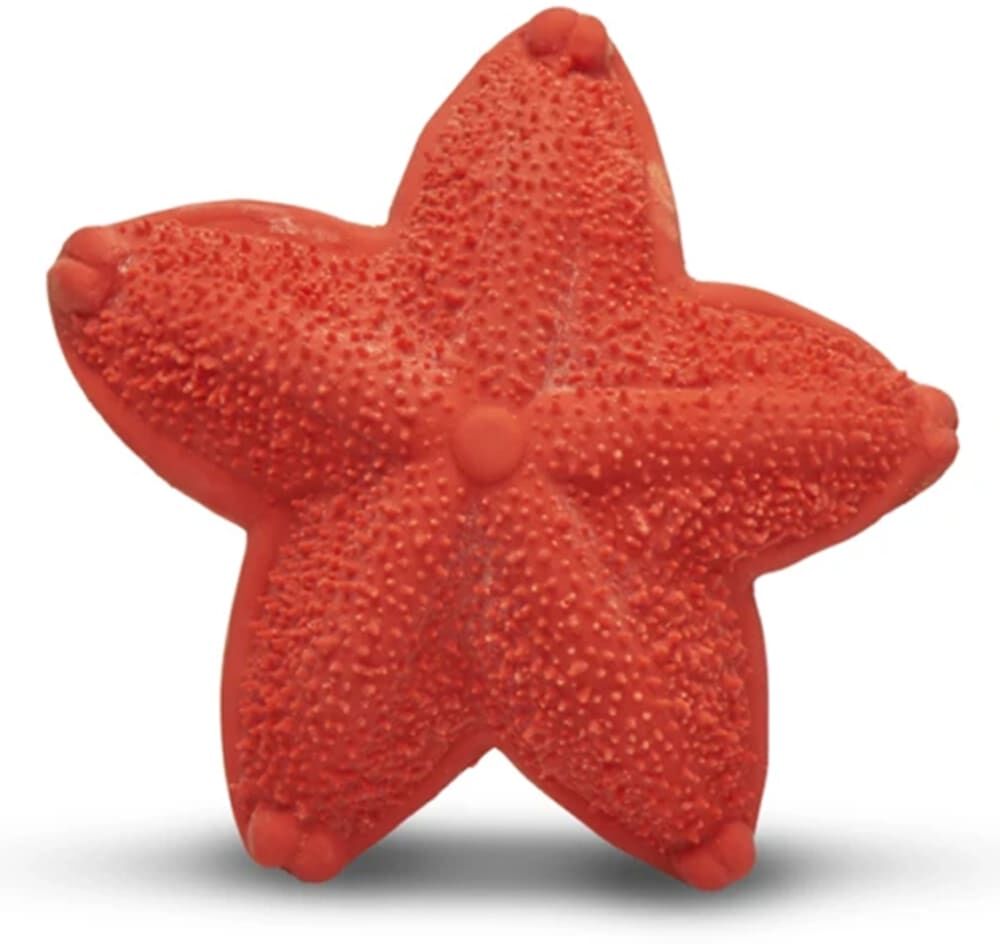 LANCO TOYS Jouet de dentition étoile de mer en caoutchouc naturel Rouge Rouge 10x6x6cm