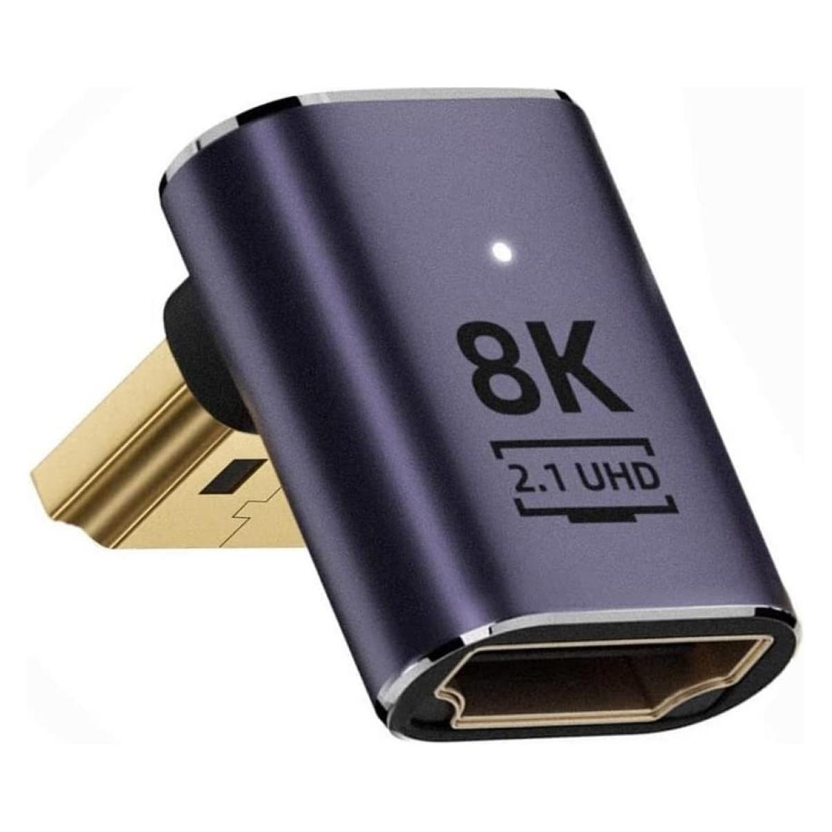 PowerGuard HDMI auf HDMI 2.1 8K 90-Grad Winkel Down Low Profile Adapter (A8K-07)
