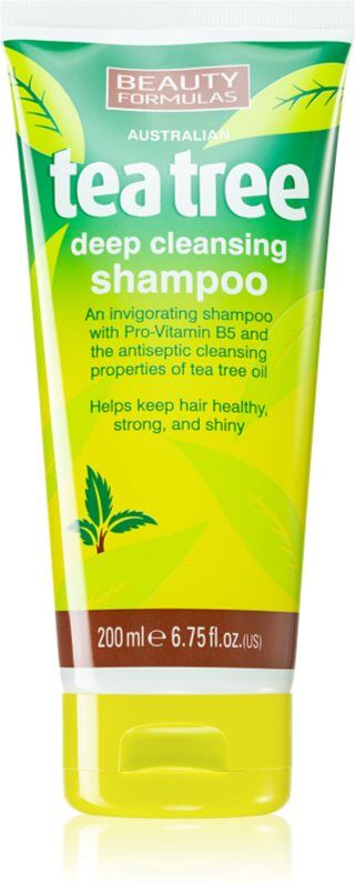 Beauty Formulas Tea Tree shampoing nettoyant en profondeur 200 ml