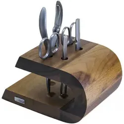Artelegno Maniküre-Set aus Walnussholz mit Ständer, 5-tlg.