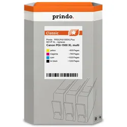 Prindo, Druckerpatrone, Classic XL Multipack Noir(e) / Cyan / Magenta / Jaune (PRSCPGI1500XLPlus MCVP) (BK, C, M, Y)