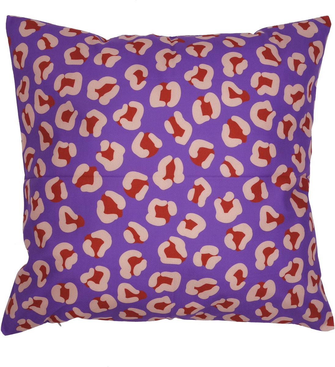 Kussenhoes Luipaard met Dierenprint in Lilapaars, 45 x 45 cm