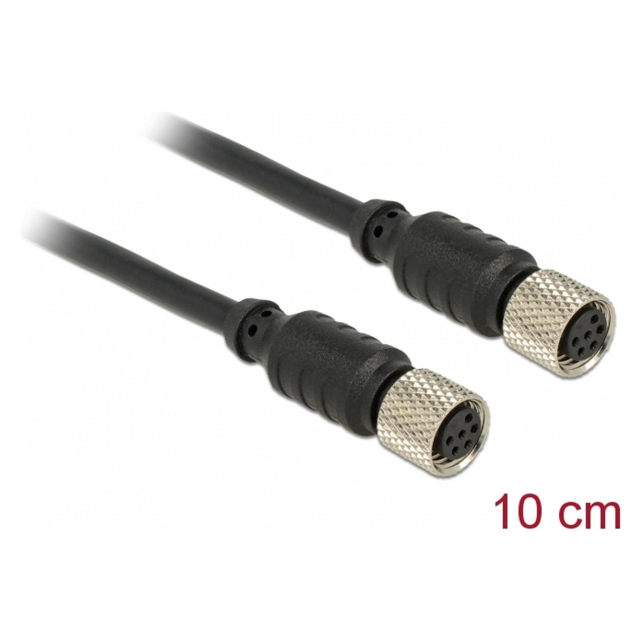 Delock 12689 Sensor-/Aktuatorkabel 0,1 m M8 Schwarz (0.10 m) (12689)