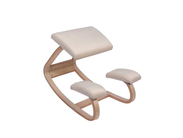 Kniestuhl Holz beige