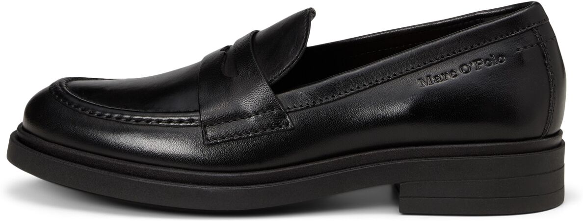 Loafer MARC O'POLO "aus weichem Schafleder", Damen, Gr. 40, Synthetik, schwarz, Obermaterial: 100% Leder, unifarben, Schuhe Loafer