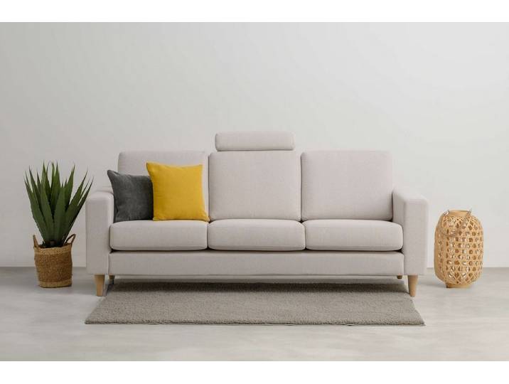 OTTO home 3-Sitzer Tvinno, im skandinavischen Stil, mit Massivholzfüßen, Breite 217 cm