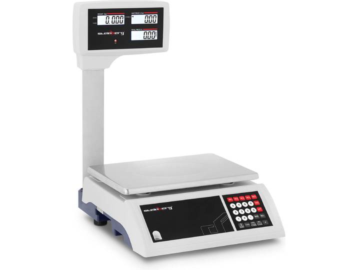 Controle weegschaal - 30 kg / 5 g - 31 x 21 cm - 6 LCD hoge displays - Steinberg Systems