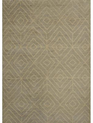 Rug Source Hand-knotted Modern Wool Greys Geometric Area Rug - 5' 8'' X 4' 10''