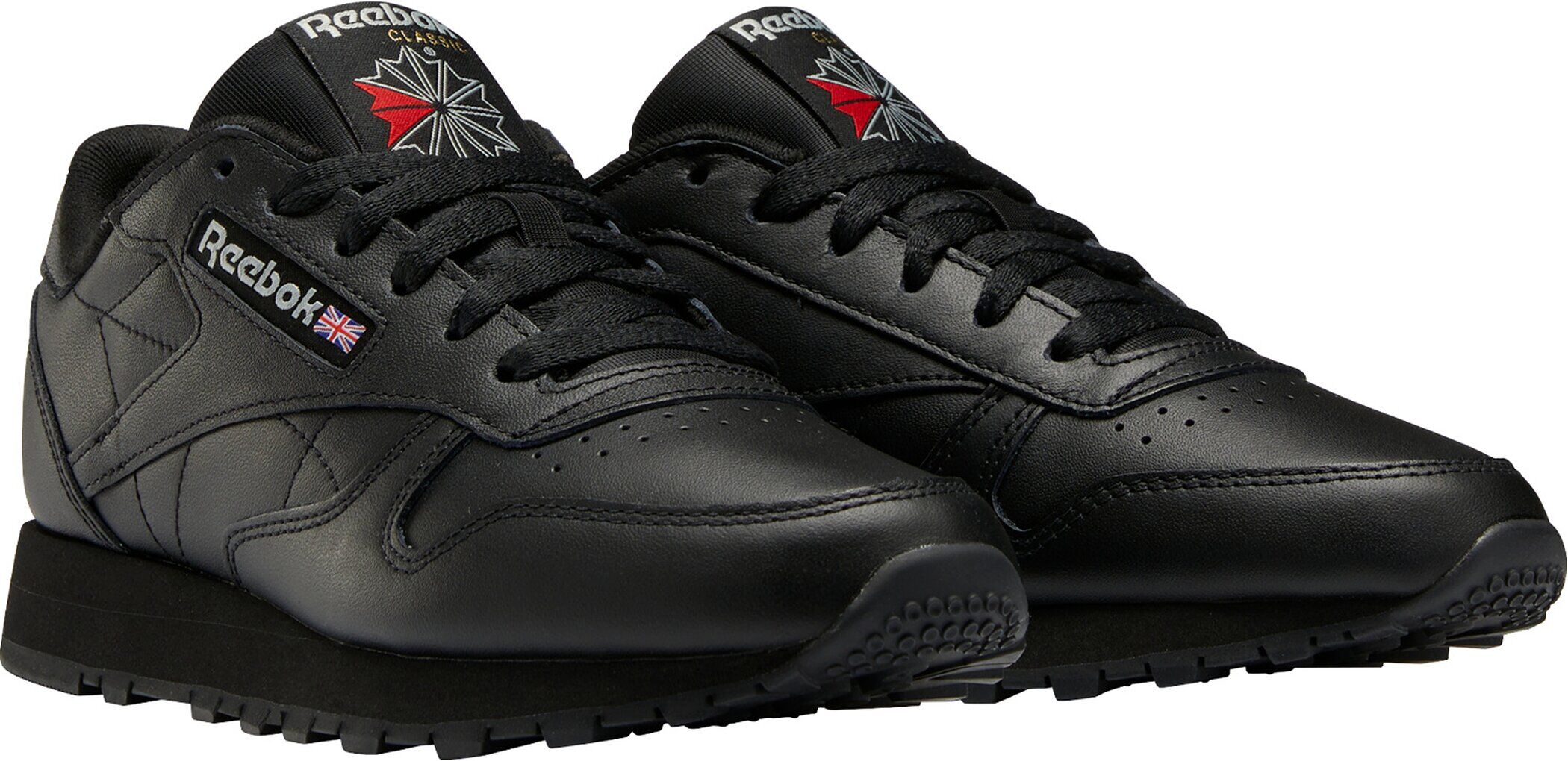 Sneaker REEBOK CLASSIC "Classic Leather", Damen, Gr. 37, schwarz, Leder, Schuhe Sneaker schwarz 37