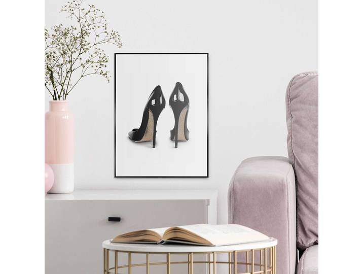 Bild mit Rahmen REINDERS Catwalk Heels , schwarz (farbe bild(er): schwarz), B:30cm H:40cm T:1,6cm, Holzwerkstoff, Bilder, Bild mit Rahmen