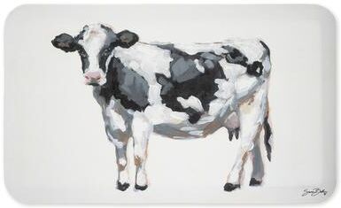 "Stupell Cattle Floral Cow Farmhouse Printed Anti-Fatigue Floor Mat, 30""x18"""