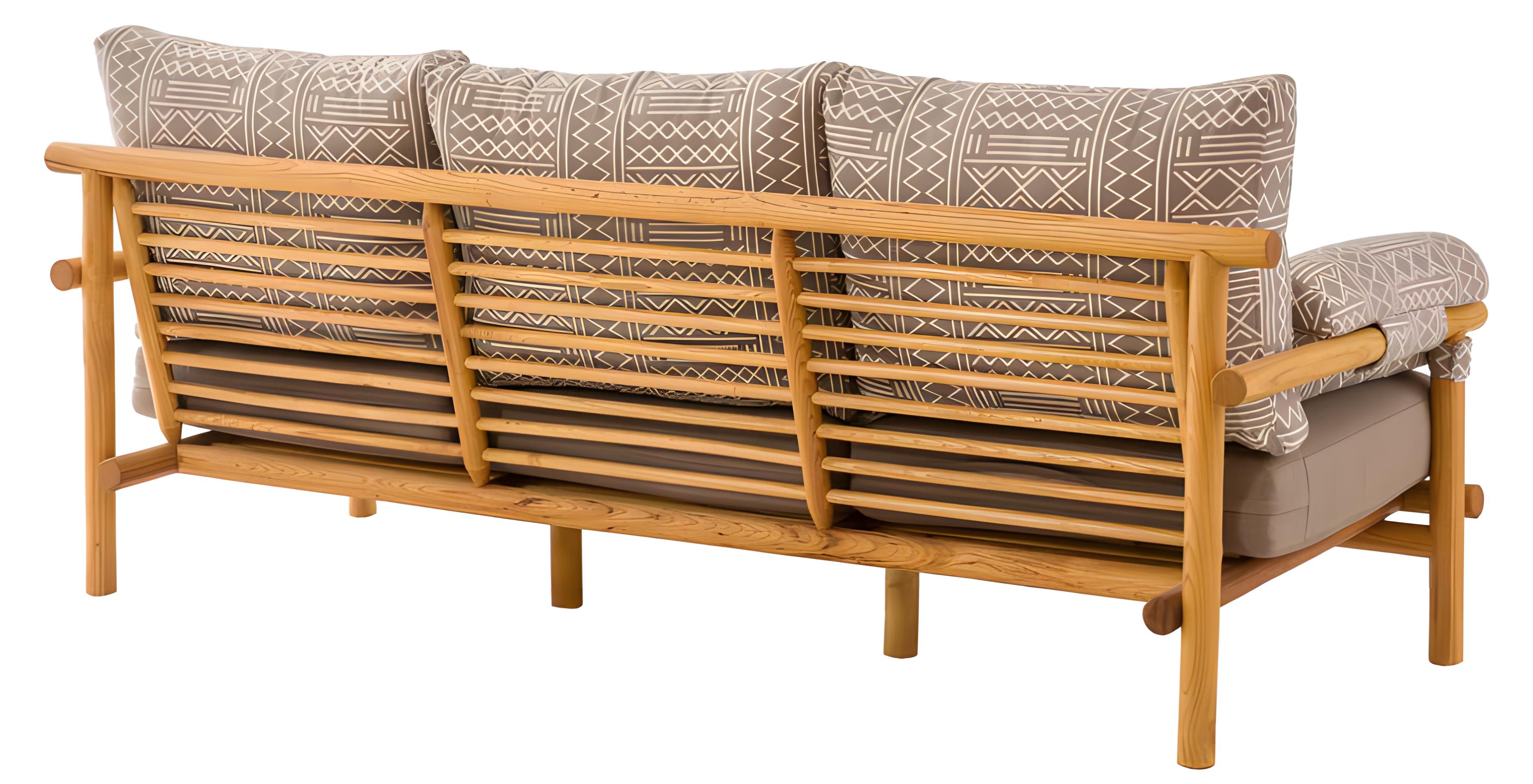 Moderner beiger Stoff-Sofa für Terrasse und Balkon