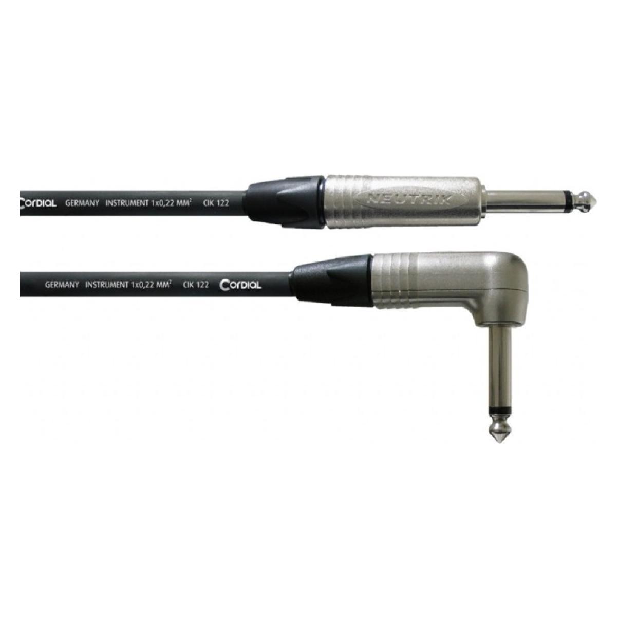 Cordial Gitarrenkabel (6 m, 6.3mm Klinkenkabel) (CXI 6 PR)