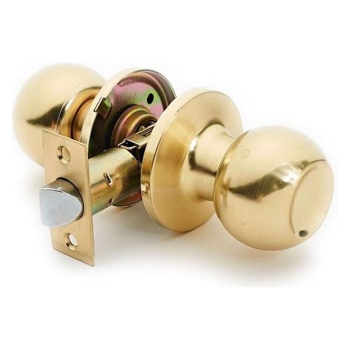 Okko Door Knob Lock 607 Sb Mat Brass (Profilzylinder) (33043432)