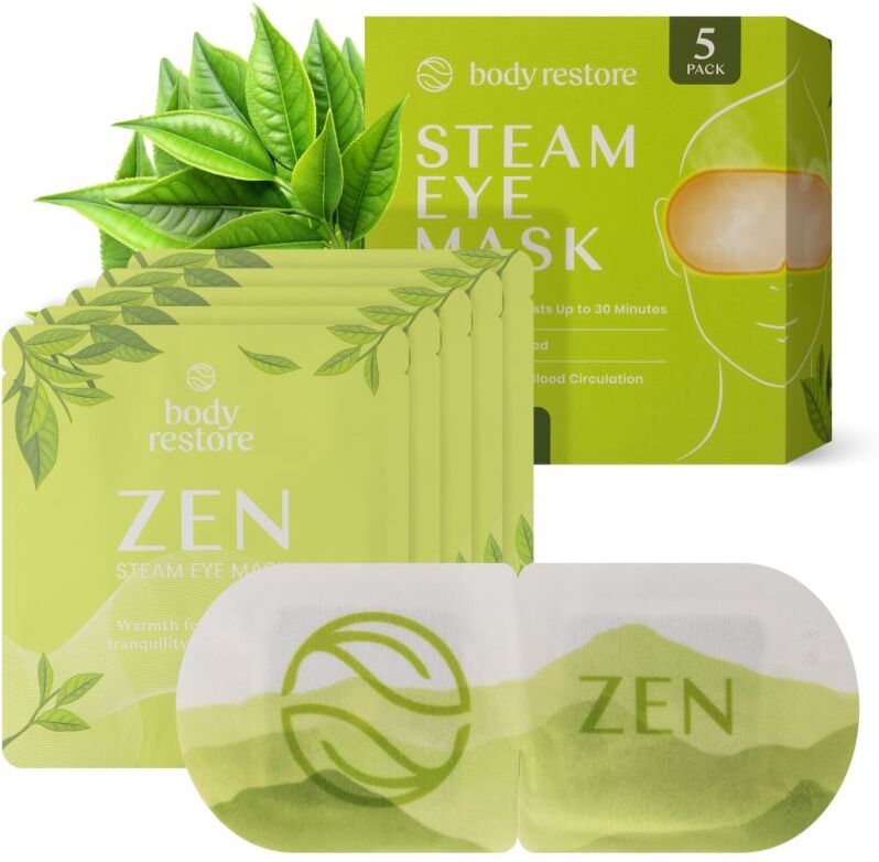 Body Restore Steam Eye Mask Green Tea Eye Contour Mask 5 pc