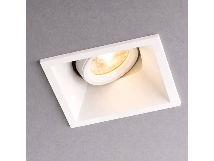 Plafonnier 9 x 12 x 9cm Blanc/Blanc Acier, laqué GU10