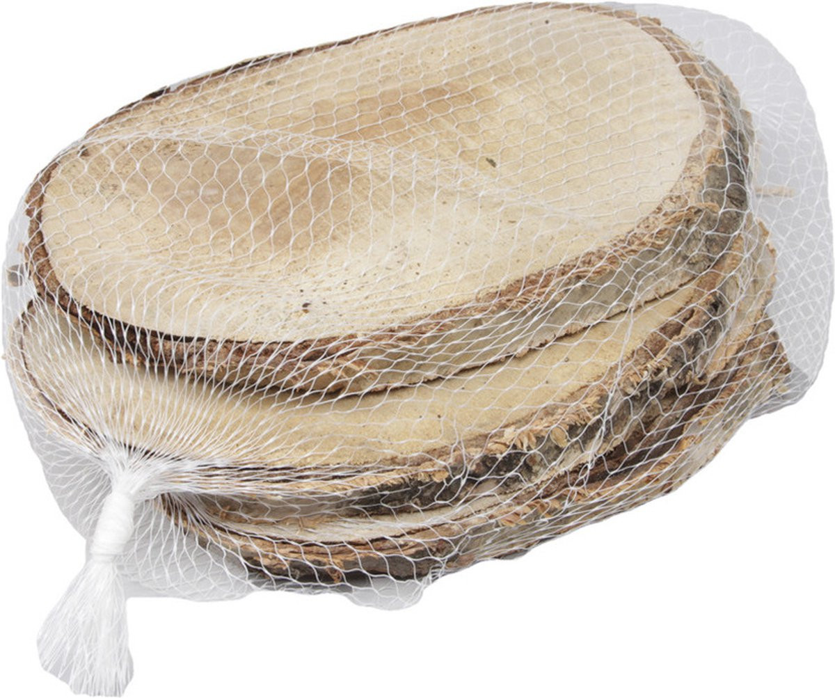 Set van 3 houten boomschijven voor decoratie en hobby, diameter: 21-25 cm, van Othmar Decorations