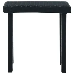 vidaXL Garten-Teetisch Schwarz 40×40×40 cm Poly Rattan