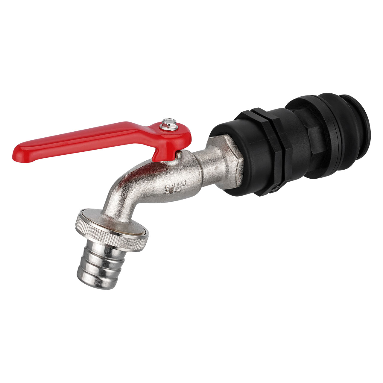 REKUBIK Regentonnen-Kugelhahn 3/4" mit Tankdurchführung Quick Push 4260702756803