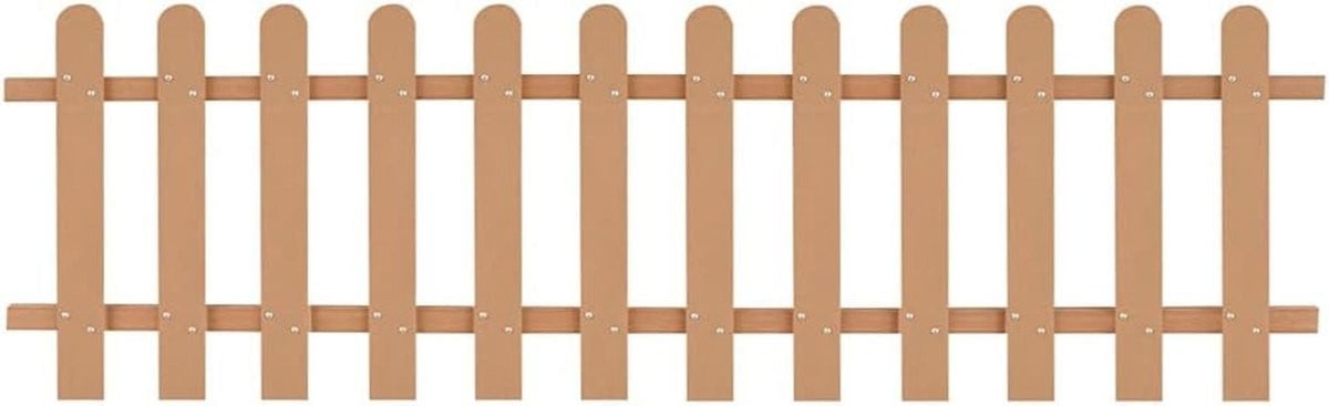 Stevige grijze tuinfence van hout-kunststof composiet, 200 x 60 cm