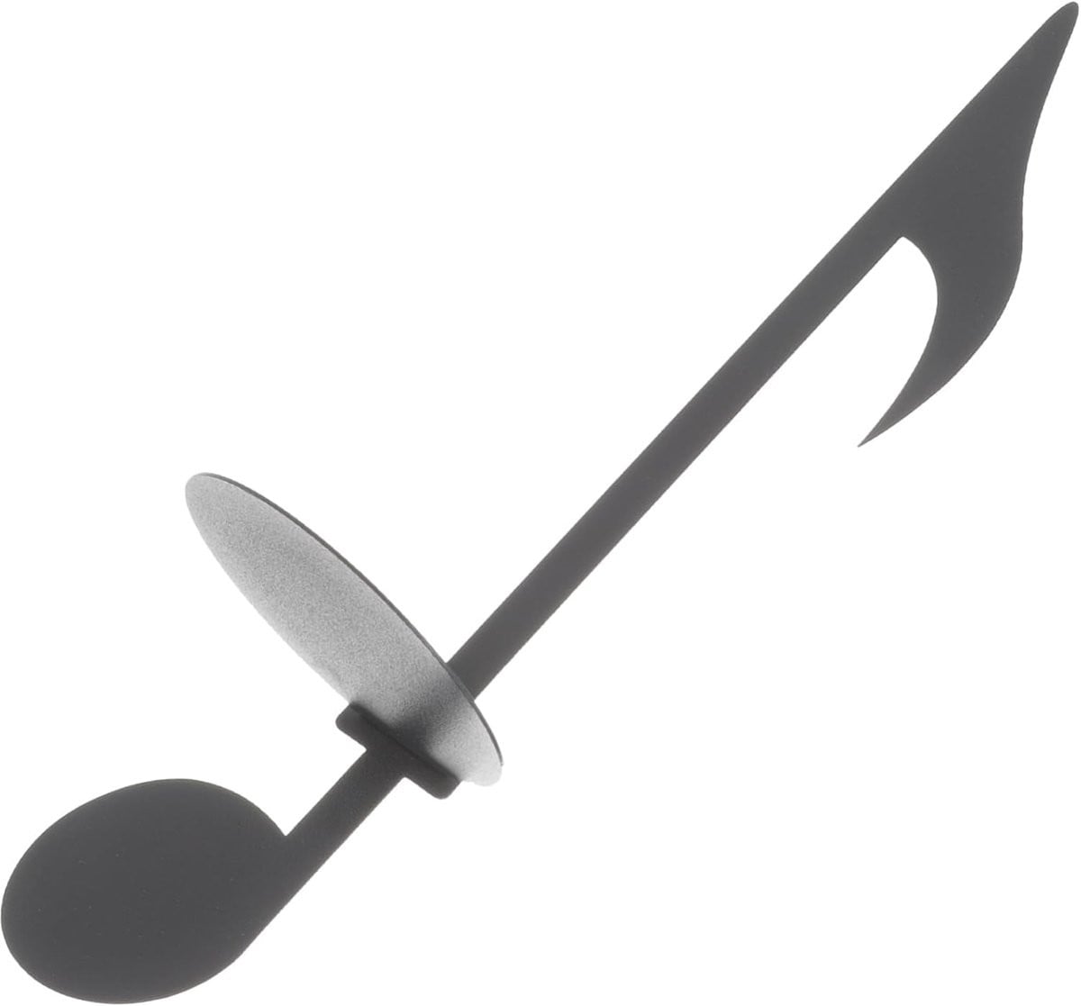 Zwarte Wandkandelaar met Muzieknoot Design - 25 cm Lengte