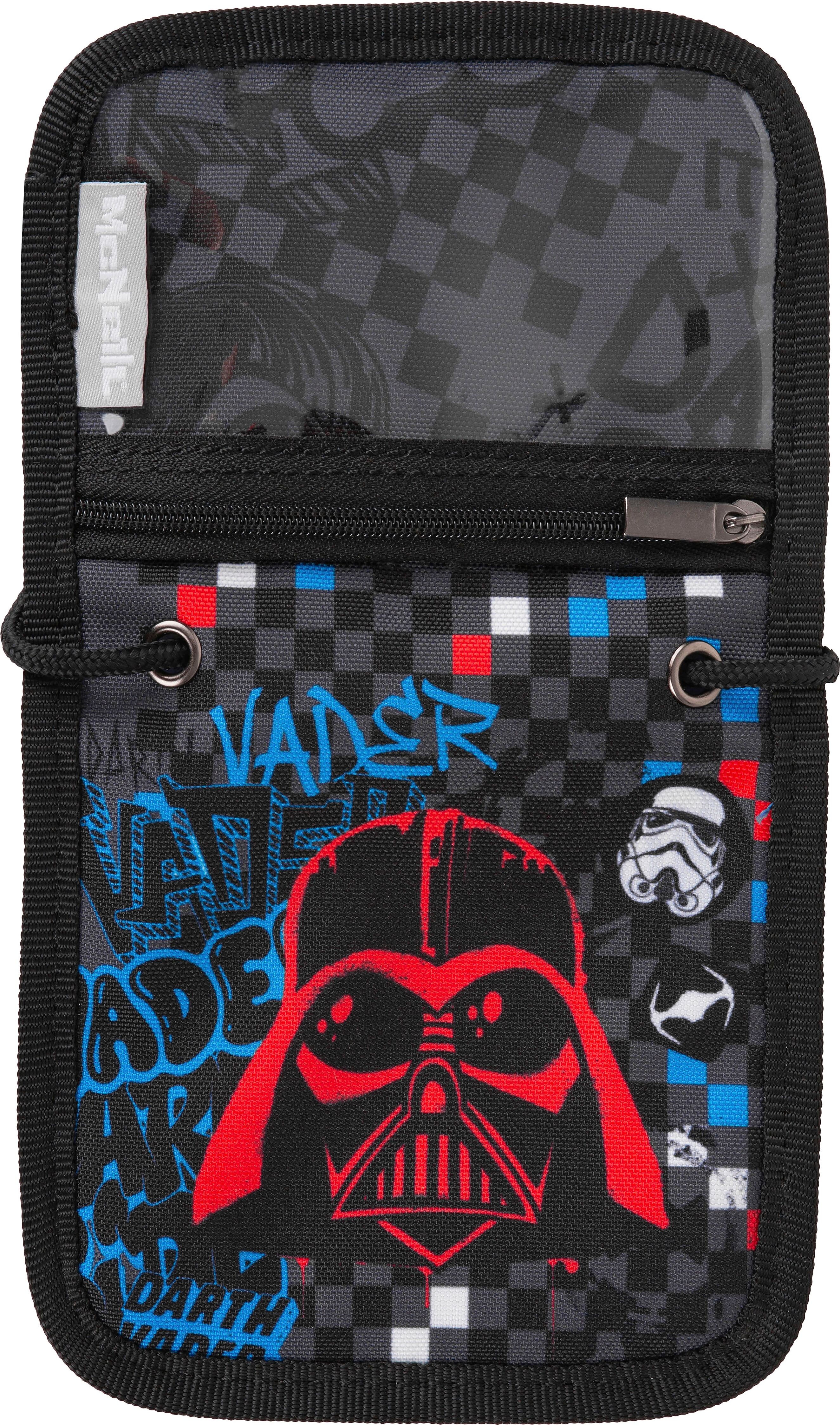 Brustbeutel MCNEILL "Star Wars, Darth Vader", Herren, grau (darth vader), Polyester, Kleinlederwaren Brustbeutel