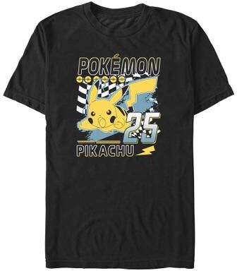 Men's Big & Tall Pikachu Lighting Strike by Mad Engine in Black (Size 3XL)