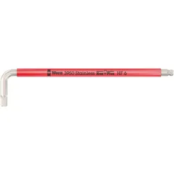 Wera 3950 SPKL Multicolour HF Winkelschlüssel, metrisch, Edelstahl, mit Haltefunktion Rot - 05022696001 - Rot