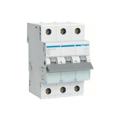 Hager Mbn313 Type B 3P stroomonderbreker 3 modules