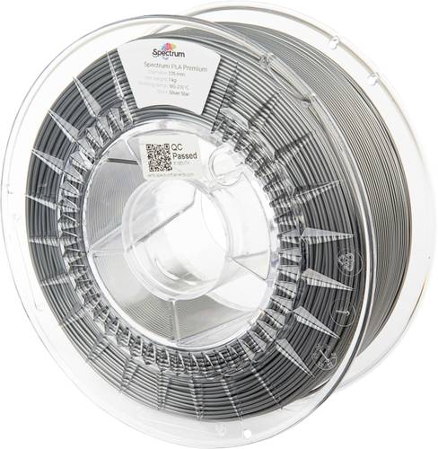 Spectrum Filaments 80015 PLA Premium Filament PLA 1.75mm 1000g silver star, Silber 1St.
