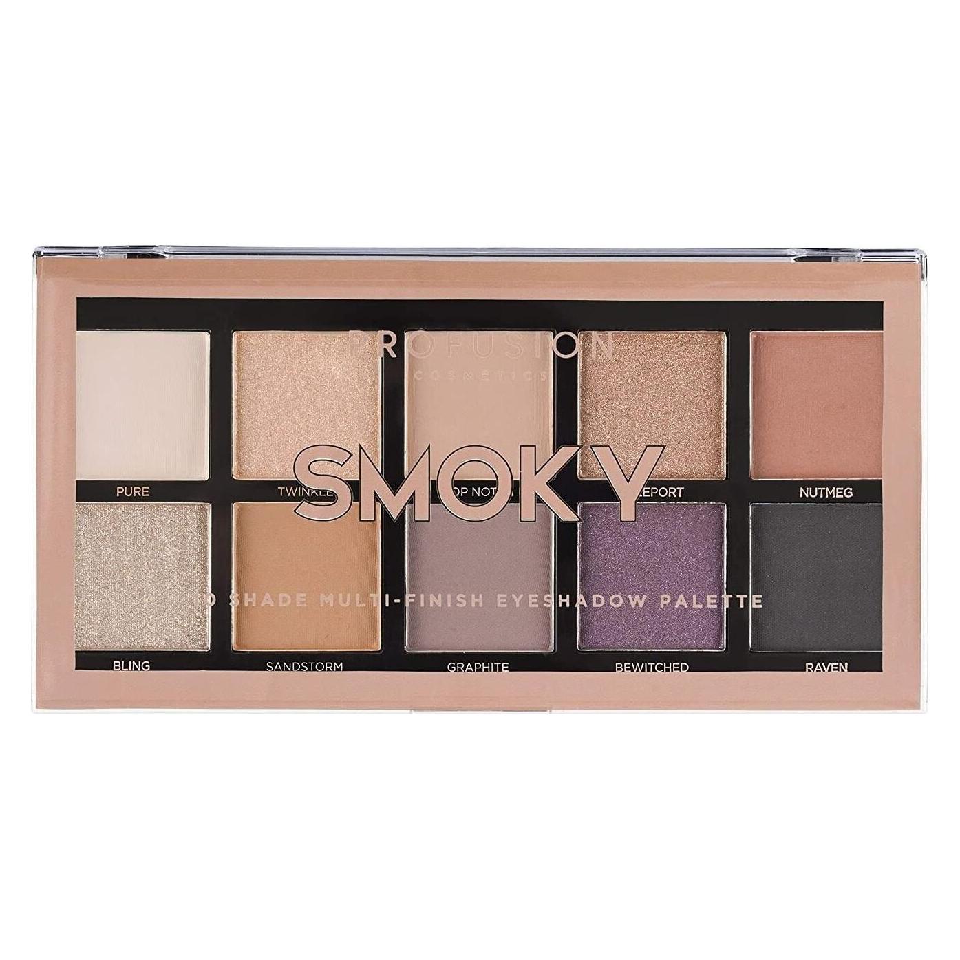 Profusion Eyeshadow Palette paleta 10 cieni do powiek Smoky (656497421806)