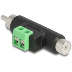 DeLOCK Cinch Stecker und Cinch Buchse zu Terminalblock Adapter