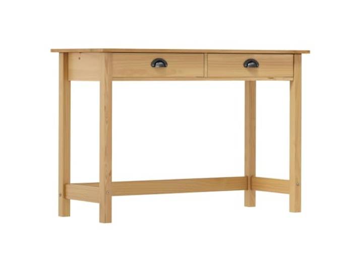 KLGBNCVE Konsolentisch mit 2 Schubladen 110x45x74 cm Massivholz Kiefer Kompaktes Design, vielseitig nutzbar, leicht zu reinigen, langlebige Massivholzkonstruktion