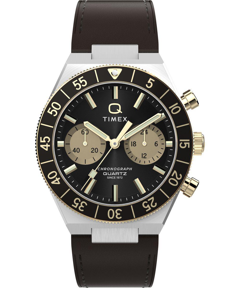 Timex Q Timex Continental Heren Horloge Bruin TW2Y56000