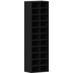 vidaXL Schuhschrank Schwarz Eichen-Optik 54x34x183 cm Holzwerkstoff