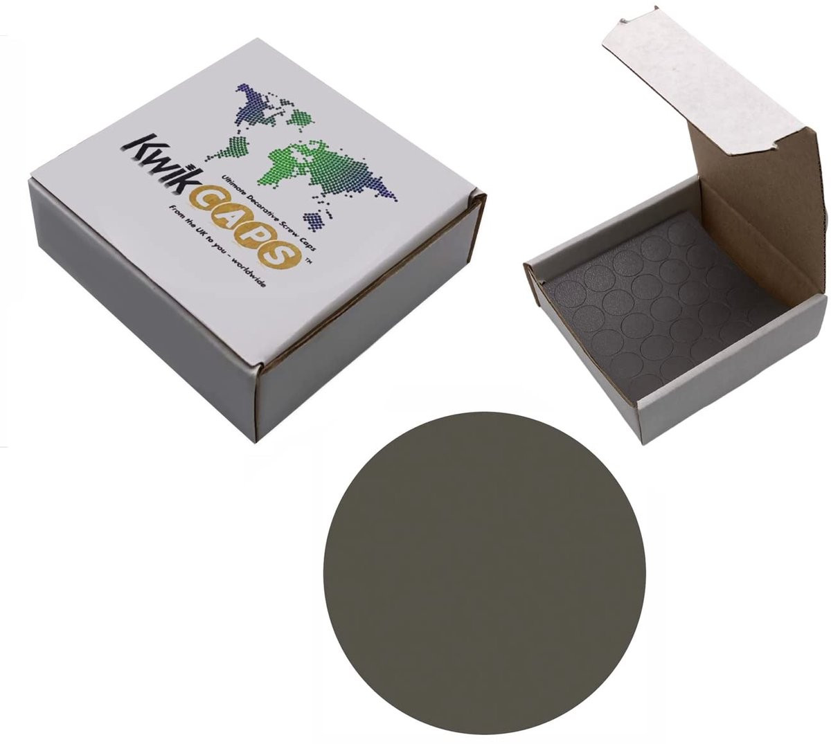Zelfklevende Schroef Covers Grijs - 625 Stuks - Waterdichte Afdekkapjes voor Meubels