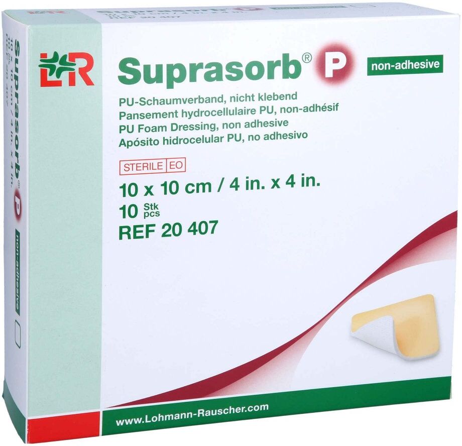 Suprasorb P Pu-schaumv.10x10 cm nicht klebend 10stk