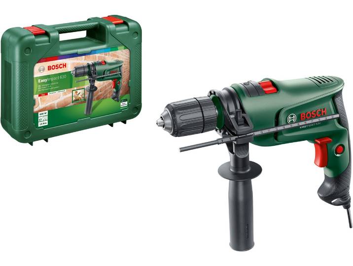 Perceuse à percussion Bosch EasyImpact 630 - 5-3000 tr/min - Mandrin autobloquant 13 mm - Béton